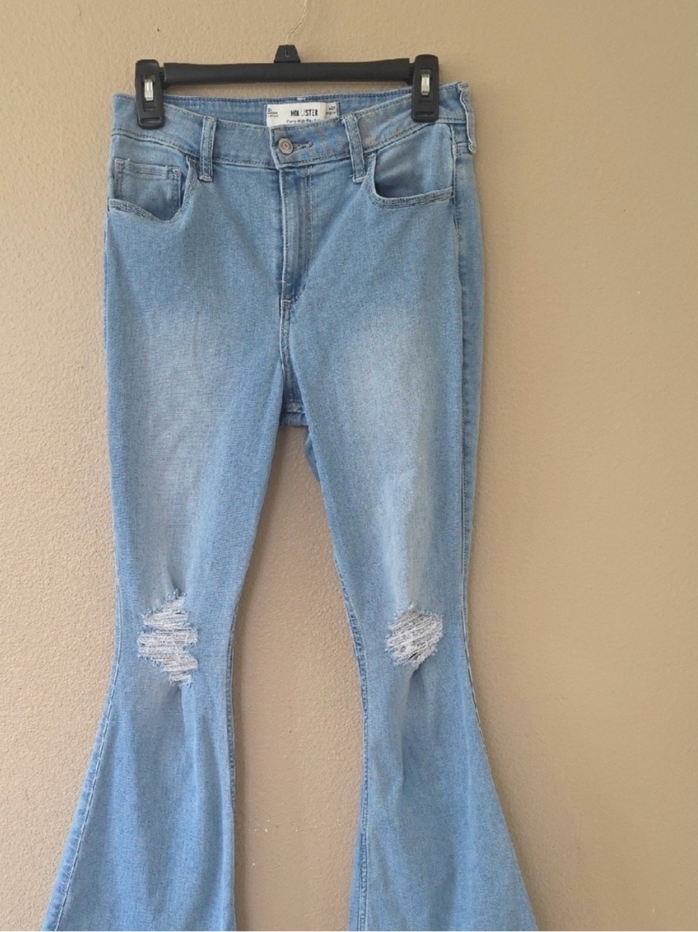 Hollister Womens Curvy High Rise Flare Denim Jeans Western Rodeo - Size 29